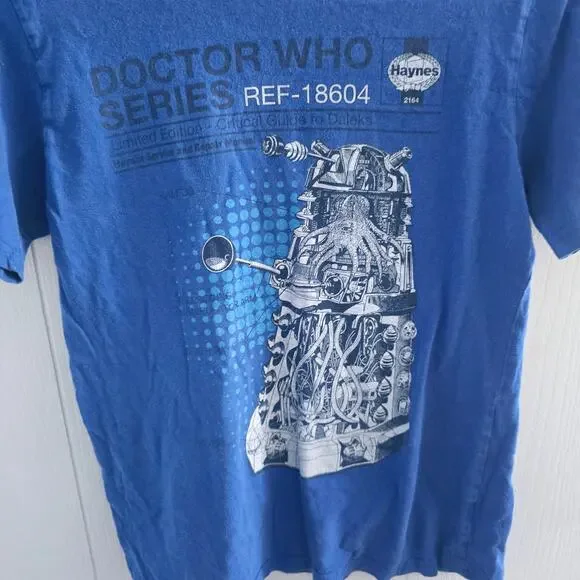 Doctor Who Dalek Tee Size M – BBC, Sci-Fi Graphic, Blue Nerdcore Shirt - Picture 2 of 5